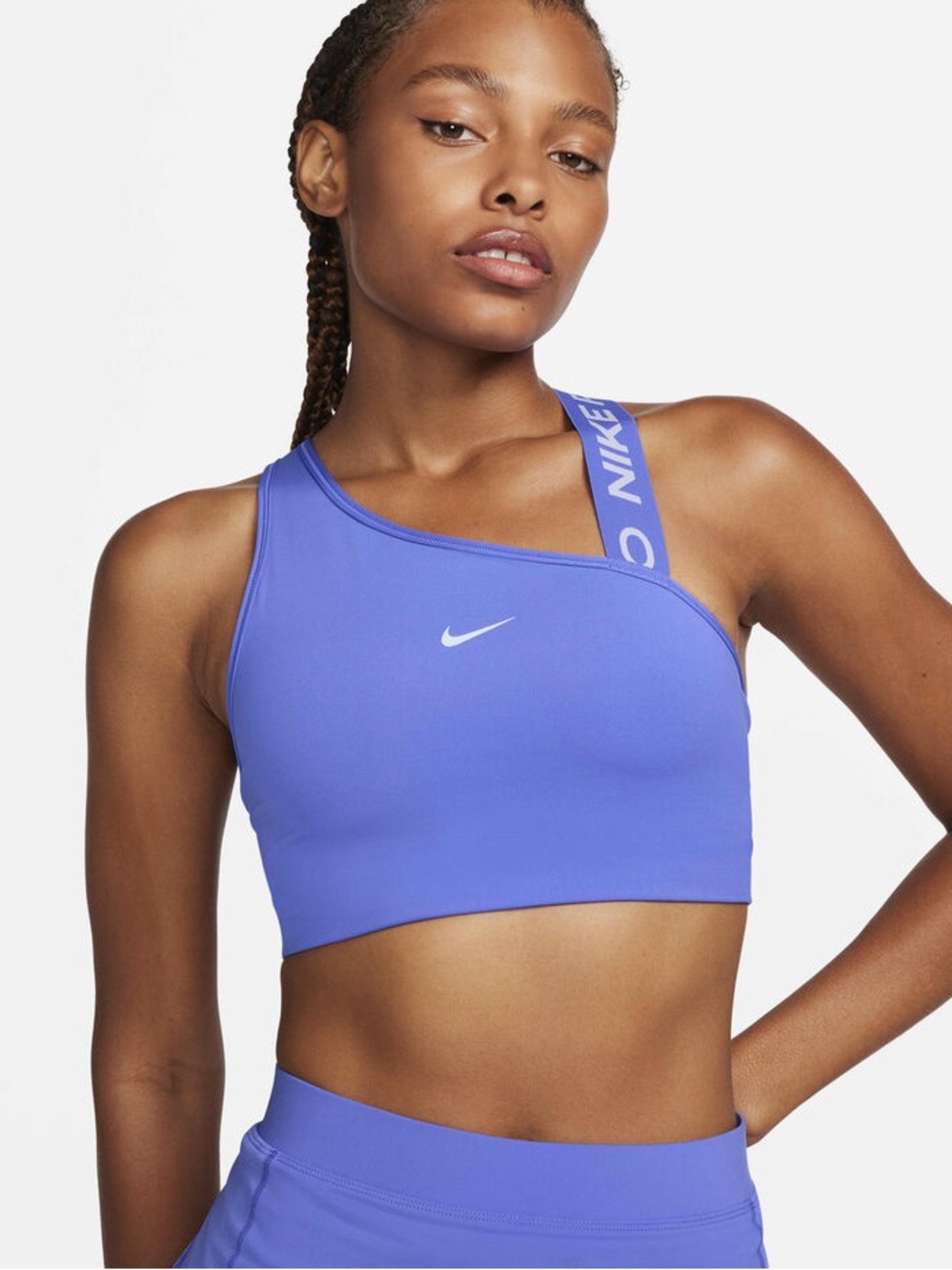 Nike Pro Swoosh Women's Dri Fit Matching Set Blue Joy/Tint